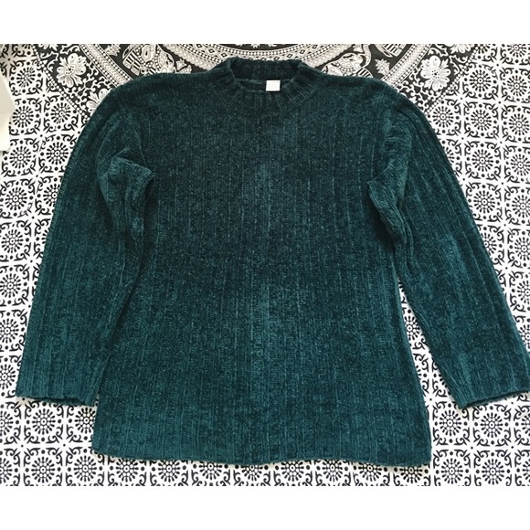 Vintage Sweaters - Emerald• Oversized chenille jumper Vintage Sweaters - Emerald• Oversized chenille jumper